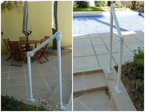 Pvc pipe boat plans also 3d floor plan. Pool Deck Stair Handrail - Surface 29 Simple Rail Installation