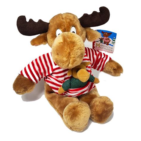 Venture Stores Stuffed Animal Christmas Moose Moostletoe And Littletoe