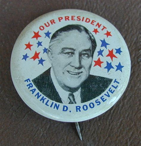 Old Original Campaign Pin Back Button Franklin D Roosevelt 1940s Very Rare Antique Price