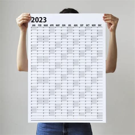 Yearly Wall Planner Large 2023 Calendar Year Plan Monthly Planner £14