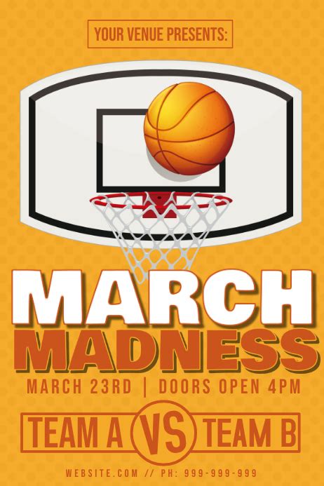 March Madness Poster Template Postermywall