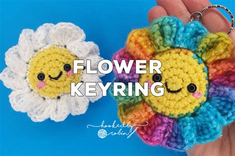 Amigurumi Crochet Flower Pattern — Hooked By Robin Crochet Keyring Free