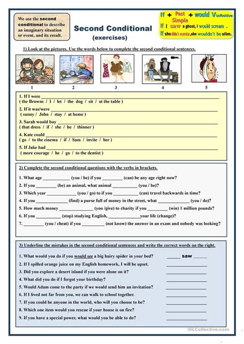 Second Conditional Exercises English Esl Worksheets For Distance