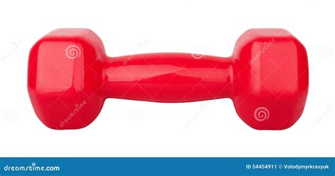 Red Dumbbell Stock Image Image Of Exercise Weight Power 54454911