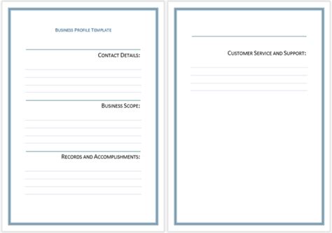 Download our free resume templates with a picture and customize them in microsoft word or your basic resume should be a comprehensive career summary, similar to your linkedin profile. 8+ Business Profile Templates | Word, Excel & PDF ...