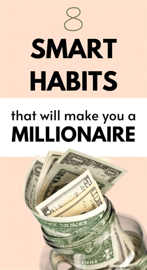 How To Become A Millionaire Fast Stay At Home Habits Smart