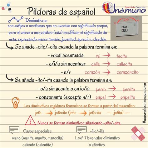 Diminutivos En Español Apuntes De Lengua Aprender Español
