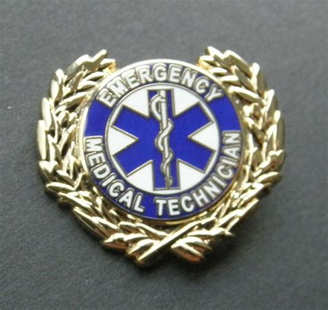 Emergency Medical Technician Emt Paramedic Wreath Lapel Pin Badge 1