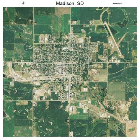 Aerial Photography Map Of Madison Sd South Dakota