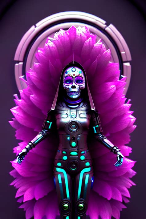 Krea Ai Ultra Detailed Female Android Deity Cinematic 8