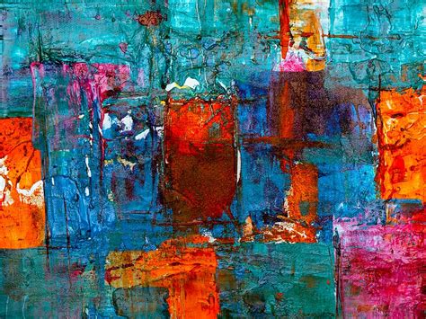 Blue Red Abstract Painting Abstract Expressionism Abstract