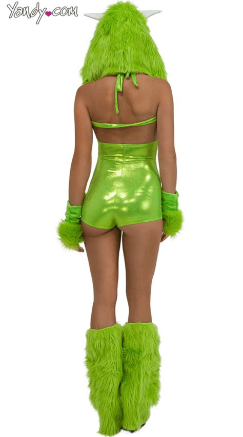 Green Furry Costume Twerk Sexy Halloween Costume Gifs Popsugar Love