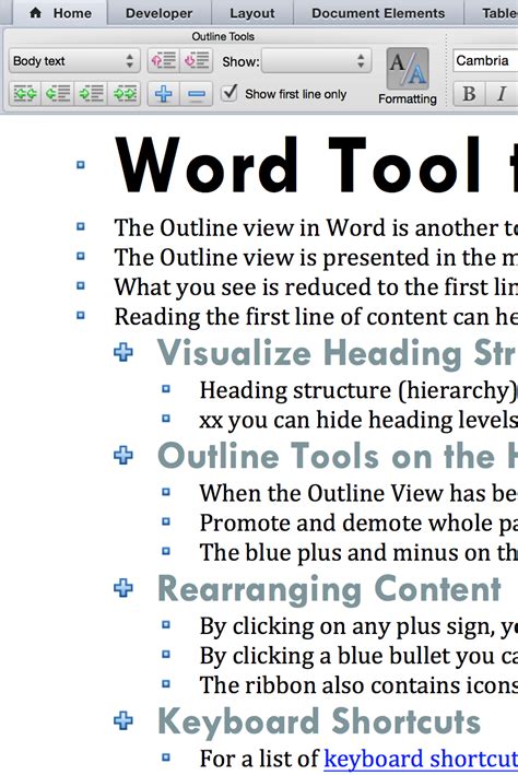 Read this essay on key word outline. Use Word's Outline View to Check Document Flow - OLD Right ...