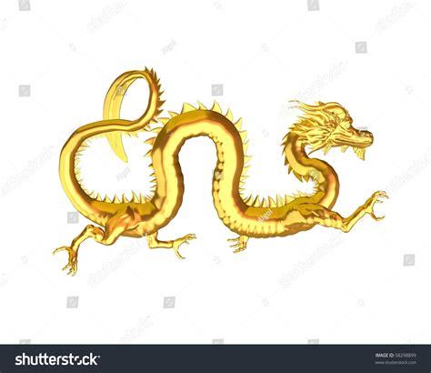 3d Digitally Rendered Illustration Chinese Golden Stock Illustration