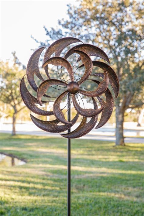 Bronze Swirl Wind Spinner Garden Art Sculptures Diy Wind Spinners