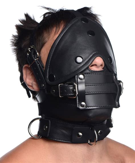 Leather Head Harness With Removeable Gag The Bdsm Toy Shop