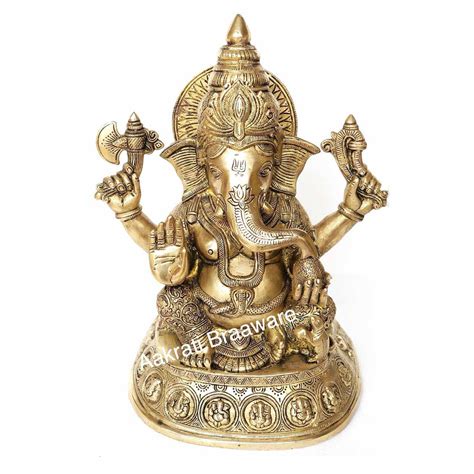 Lord Ganesha Brass Made Statue By Aakrati Buy Ganesh Online