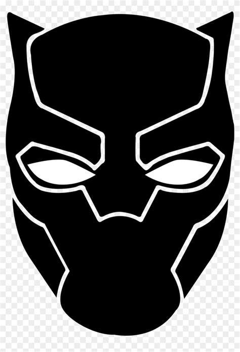 Avengers Clipart Black And White Black Panther Face Drawing Hd Png