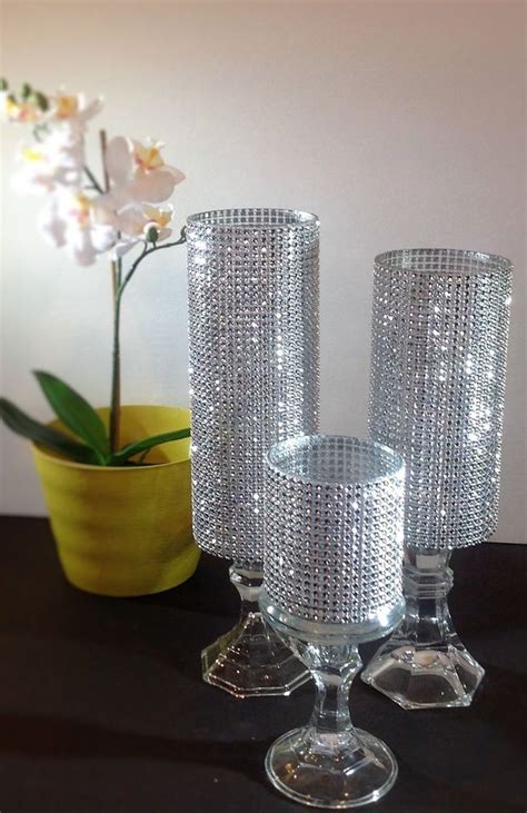 You can instead take a look at a free candle holders just for inspiration. 3 Set candle holder glass wedding centerpieces tall ...