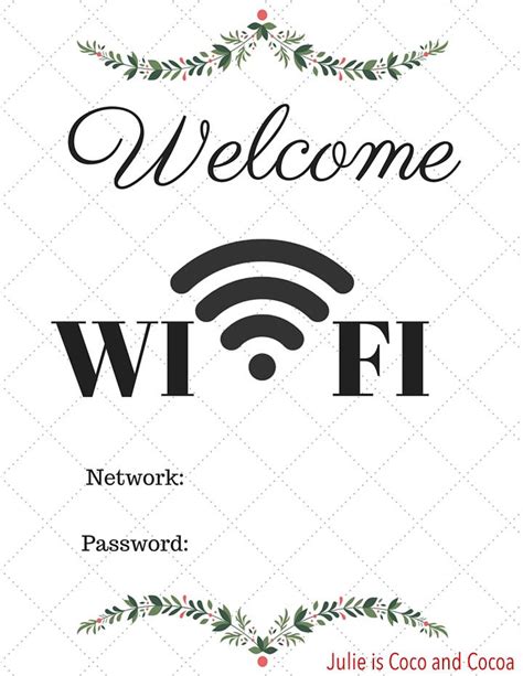5 Tips To Make Your Home Guest Ready Julie Measures Guest Wifi Sign