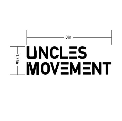 Um Stacked 7 X 24 Die Cut Sticker Uncles Movement