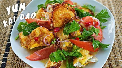 Crispy Fried Egg Salad Yum Kai Dao ยำไข่ดาว Youtube