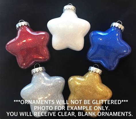 Qty Of 50 100mm Clear Plastic Star Christmas Ornaments