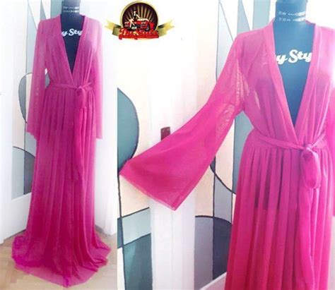 Hot Pink Stretch Tulle Duster Beach Dress Etsy Beach Dress Pink