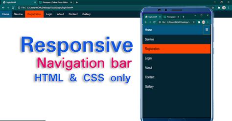 How To Create A Responsive Navigation Bar Using Html Css Javascript Vrogue