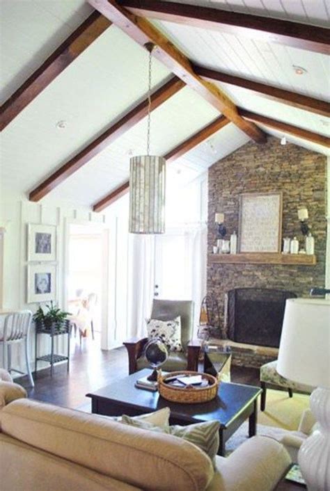 Vaulted Ceiling With Beams Living Room Baci Living Ro