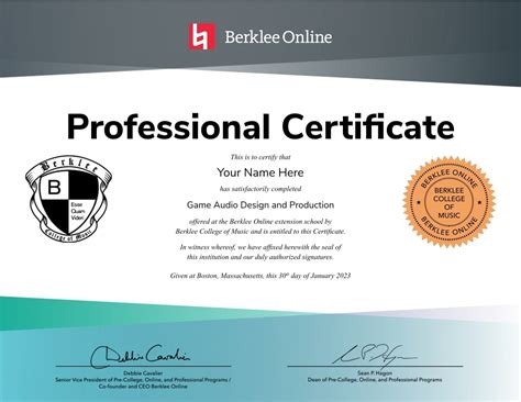 Game Audio Design And Production Professional Certificate Berklee Online