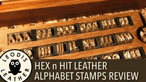 Hex N Hit Leather Alphabet Stamps Review Youtube