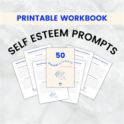 50 Journal Prompts For Self Esteem Printable Workbook For Self Etsy