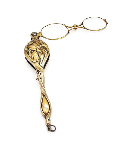 Signed Krementz Sterling Silver Antique Figural Iris Lorgnette That Was Then Antiques Jewelry