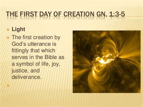 The First Day Of Creation