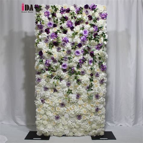 3d Rose Hydrangea Flower Panel Silk Flower Wall Shenzhen Ida Decor