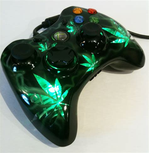Xbox 360 Cannabis Design Controller By Chrisfurguson On Deviantart