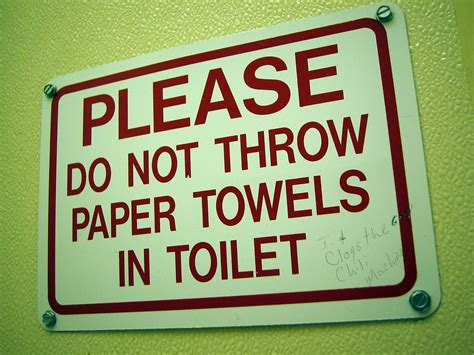 Day 39 Please Do Not Throw Paper Towels In Toilet Flickr