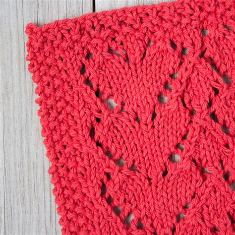 Free Knitting Pattern Lovely Heart Dishcloth