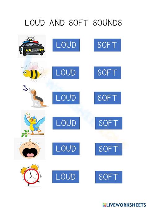 Grade 2 Loud And Soft Sounds Worksheet Zone
