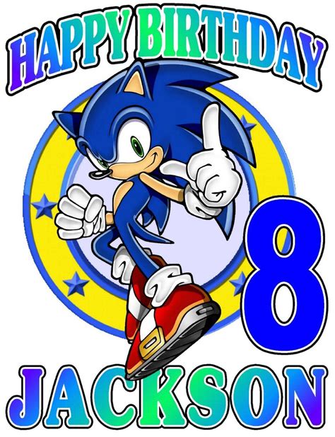 At the first box you can put your little baby's photo, and the other ones you can add. Sonic Hedgehog Birthday Party T-Shirt Personalized Any ...