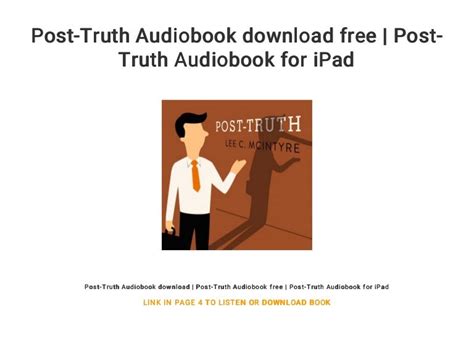 Post Truth Audiobook Download Free Post Truth Audiobook For Ipad