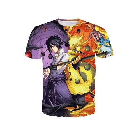 Naruto Sasuke Print Casual T Shirt Mens Cotton T Shirts