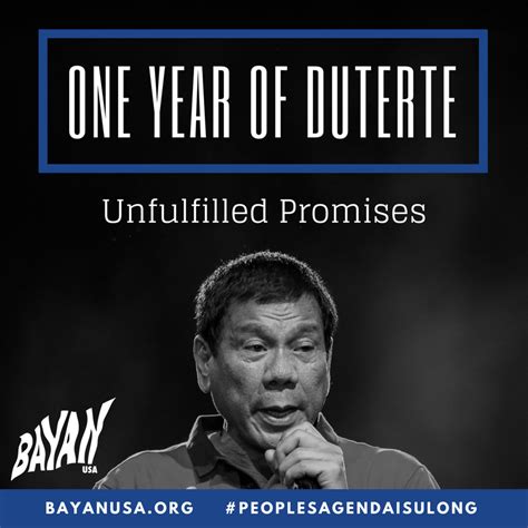 Duterte’s First Year Unfulfilled Promises Bayan Usa