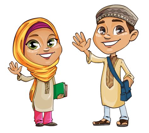 19 Muslim Kids Clip Art