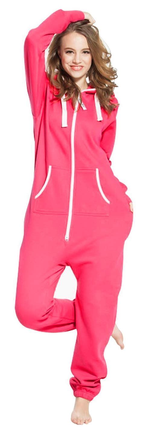 Women S Non Footed One Piece Pajama Hooded Onesie0 Jumpsuit Playsuit