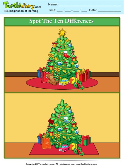 Spot The Difference Christmas Printable