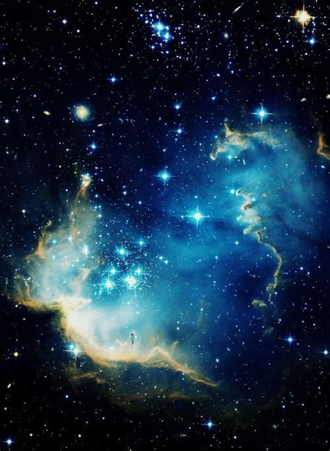 An Image Of A Star Cluster In The Sky With Stars All Around It And Some