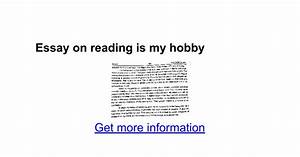 essay on my hobby reading books with quotations