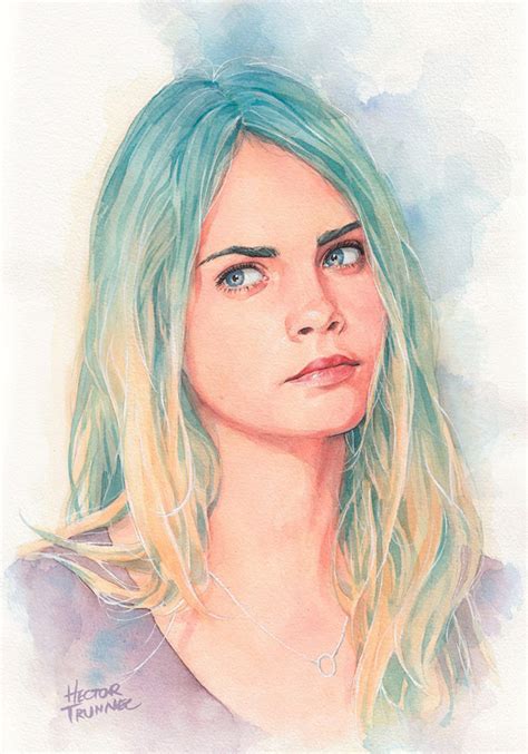 Amazing Watercolor Portrait Illustrations By Hector Trunnec